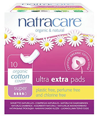 Natracare Ultra extra Pads Super mit Flügeln – (Pack von 6 x 10)