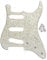 FLEOR 8-Loch SSS Pickguard Aluminium-Abschirmung mit großer Rückseite und Befestigungsschrauben für den Ersatz von E-Gitarren im ST -Stil, 4-lagige Perle im Alter