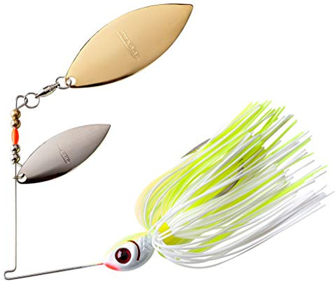 Booyah Boyah Klinge – doppeltes Weidenblatt – Chartreuse – 1/2 oz, Weißes Chartreuse, 3/8-Ounce