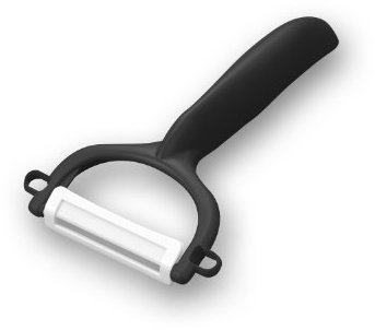 KYOCERA - CP10NBK - Eplucheur rasoir noir avec lame céramique ultra tranchante - matériau sain qui ne rouille pas et n'oxyde pas les aliments