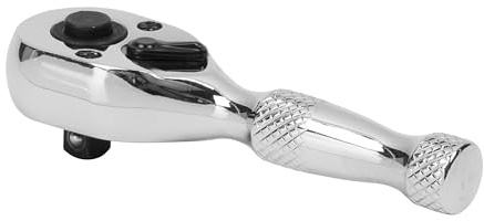 Sealey Ak660S Stubby Ratchet Wrench 1/4Sq Drive Pear-Head Flip Reverse