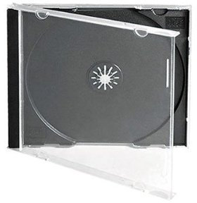 Trade Media - Premium Grade Single CD Jewel Case With Black Tray (10mm) Holds 1 Disc - Pack of 100