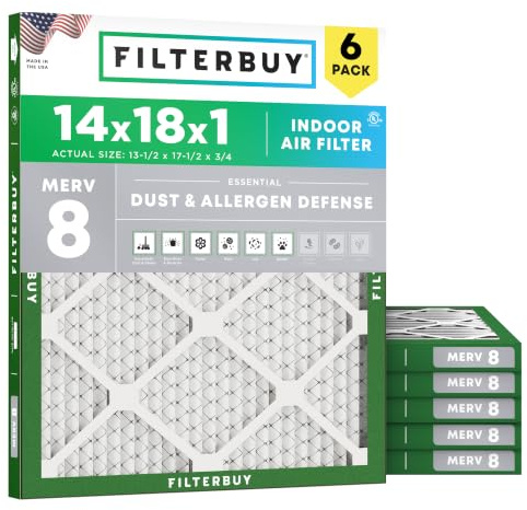 Ugnsfilter/luftfilter - AFB Silver MERV 8 (6 pack) 14x18x1 Merv 8