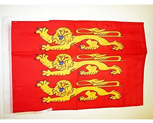 AZ FLAG - Drapeau Haute-Normandie - 45x30 cm - Pavillon Haut-Normand - France 100% Polyester Avec Deux Cordelettes - 20g