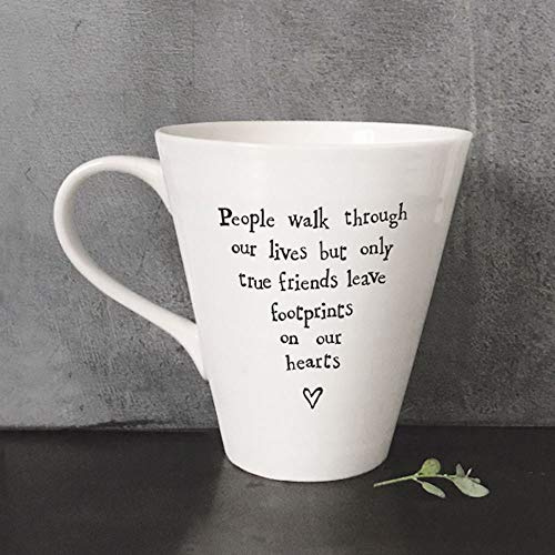 LUECNG East of India - True Friends Leave Footprints on Our Hearts... Porcelain Mug