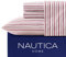 Nautica, Bettwäsche-Set für Doppelbett, Baumwoll-Perkal-Bettwäsche-Set, lässige Heimdekoration, Schlafsaal-Essentials (Coleridge-Streifen Rot, Twin XL)