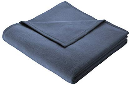 Biederlack 150 x 200 cm Baumwolldecke/Überwurf Überwurf ohne Muster, Jeans Denim