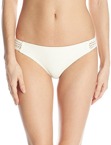 Reef 'S Frauen Feststoffe Häkeln Tab Seite Bikini Boden, weiß, X-Small