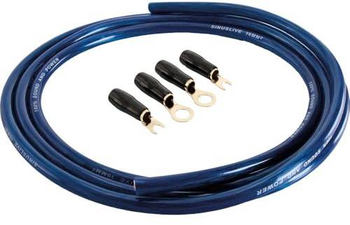 Sinuslive BK16M 2m Batteriekabel blau 16mm² Stromkabel/Massekabel mit Stecker