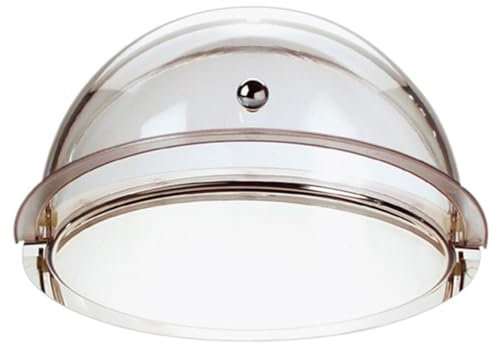 APS 9080 Rolltop-Haube, Abdeckhaube, Kuchenhaube, mit Edelstahltablett, Ø 38 cm, Höhe 24 cm, rutschfeste Haubenfixierung, Kunststoff (SAN), Made in Germany