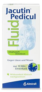 Jacutin Pedicul Fluid, wirksame Behandlung von Kopfläusen, die 10-Minuten-Lösung gegen Kopfläuse, Larven und Nissen, für jedes Alter anwendbar, 100 ml
