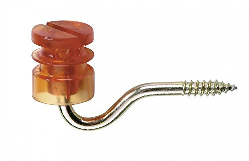 Kerbl 100 Stück Schlitzisolator Polycarbonat 6,0 mm Stütze Weidezaunisolator für Litze und Draht