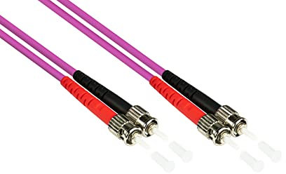 Patchkabel LWL Duplex OM4 (Multimode, 50/125) ST/ST, 0,5m, Good Connections®