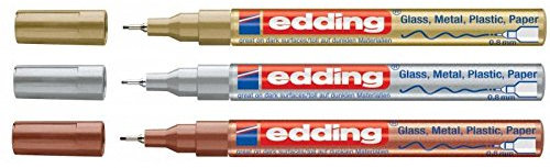 Edding Glanzlack-Marker Sharpie Fine (0,8 mm) 780-8er Pack - Farben wählbar