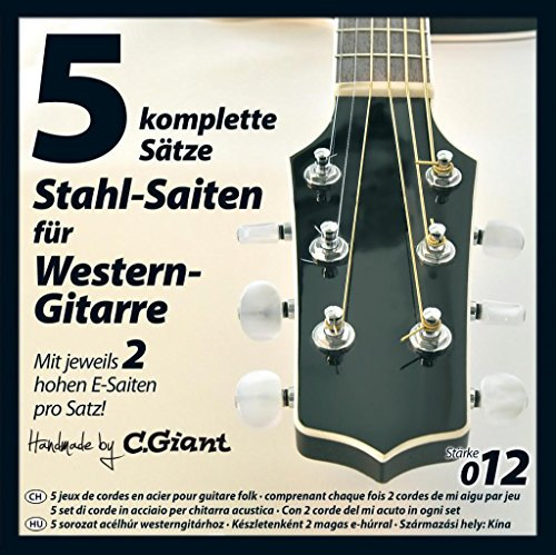 Steel Strings for Western Guitar, 5 Full Sets