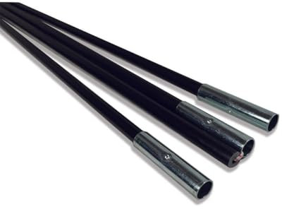 TentSpares - Khyam Explorer 400 Tent Black Coded Fibreglass Porch Tent Poles Replacement Run for Camping