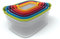Joseph Joseph MAIN-20786 81009 Nest Plastic Food Storage Containers Set with Lids Airtight Microwave Safe, 12-Piece, 18/8 Stainless Steel, Multicolor