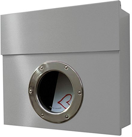 Radius Letterman 1 Briefkasten Silber mit Bullauge