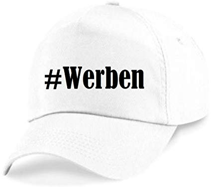 Reifen-Markt Base Cap Hashtag #Werben Größe Uni Farbe Weiss Druck Schwarz