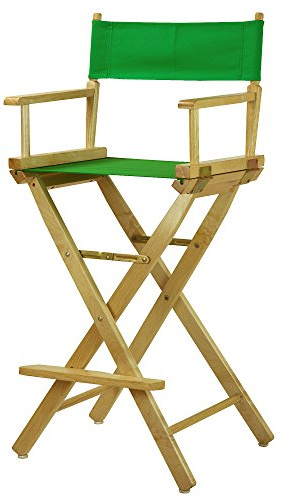 Casual Home 30 Director's Chair Natural Frame-with Green Canvas, Bar Height