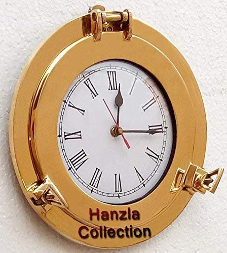 Nautical Navigation Marine Brass Ship Porthole Clock~10 Ship Window Wall Clock