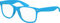 Balinco Nerd Sonnenbrille mit Klarglas matte Rubber Retro Vintage Unisex Brille mit Federscharnier (Hellblau)