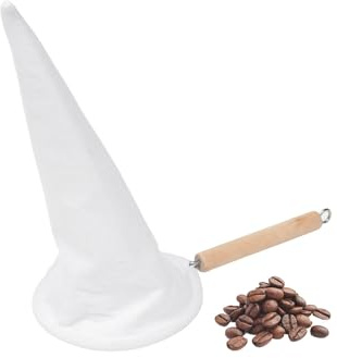 Imusa J100-4-50 - Colino in tessuto con manico in legno, colore: bianco
