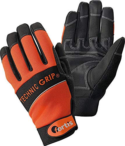 Format 4317784785365 – Handschuh technicgrip. Gr. 10. Orange/schwarz. FORTIS