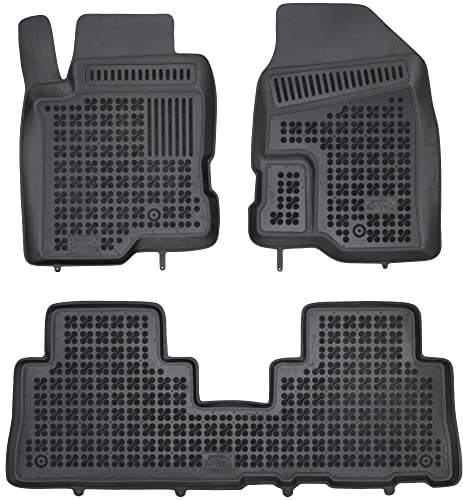 REZAW PLAST 200511 Fußmatten Set Gummimatten Vorne und Hinten Matten schwarz Kompatibel mit CHEVROLET CAPTIVA C100, C140