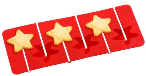 Premier Housewares 6-Starfish Cake Pop Silicone Mould - Red