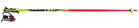 LEKI Erwachsene Skistock WC SL-TBS, Base Color: Neon Red/Design: Neon Yellow-Black-SIL-White-Anthr, 115 cm