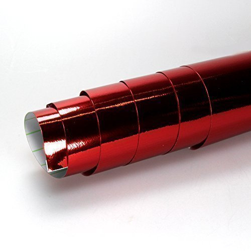 TipTopCarbon 16,45€/m² Chrom Autofolie Rot 20m x 1,52m Auto Folie mit Luftkanälen 3D Flex