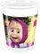 PROCOS and Bear Vaso plástico Masha y el Oso, multicolor, 8 unidad (paquete de 1) (Ciao SRL 86513)