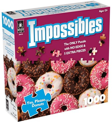 University Games 33412 Impossibles Puzzle-Donuts, Multi-colored, Large Age 8+