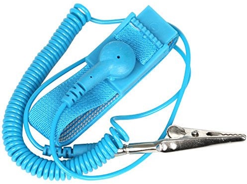 TRIXES Anti Statische Armbinde Band ESD Entladung - mit Erdung Draht und Alligator Clips - Boden Selbst, um Aufbau von statischer Elektrizität zu verhindern