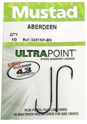 Mustad ABERDEEN SZ2/0 10X7 Hooks - blk/nickel