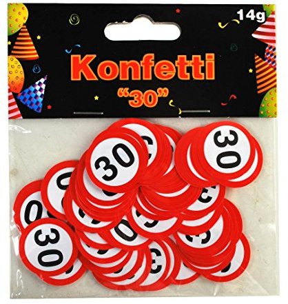 Konfetti Papier 14gr mit 30 Verkehrsschild