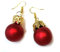Weihnachtsbaumkugeln Weihnachtsbaumkugel Ohrringe Miniblings Christbaumkugel Baumkugeln - Handmade Modeschmuck I Weihnachten Xmas rot matt - Ohrhänger Ohrschmuck vergoldet