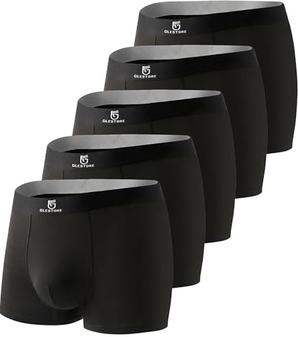GLESTORE Boxer Hommes Caleçon Shorty sous Vetement Homme Modal Boxer | Calecon Homme Boxer Doux Confortable Respirant Absorbant Élastique Résistant Garde Sa Forme Après Lavage