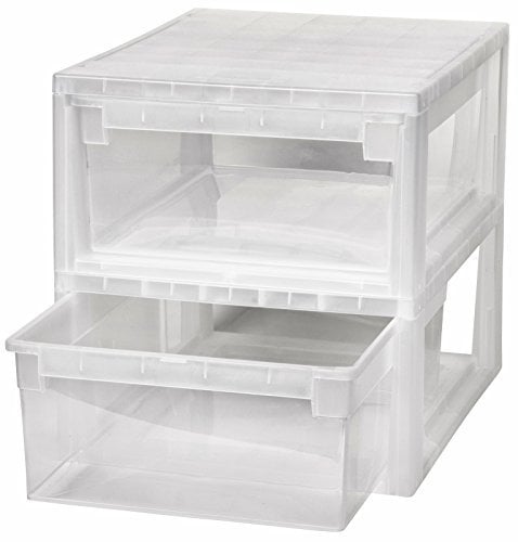 2 Stück Schubladenboxen mit Nutzvolumen 12 Liter pro Box. Passend für z.B. Socken, Shirts, Papier, etc. Maße pro Box: 29,6 x 39 x 16 cm