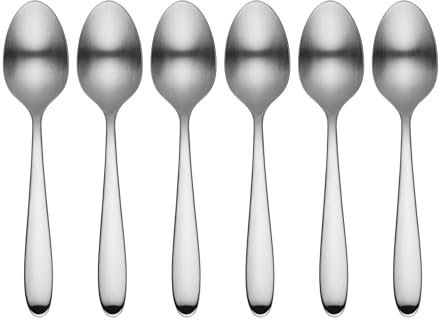 Oneida H282006B Vale Everyday Flatware Dinner Spoons, Set of 6, 18/0 Stainless Steel, Silverware Set