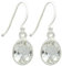 I de Be, Pendientes Pequeños de Cristal de Roca Facettiert 8 x 10 mm, Piedras Preciosas Ovalada 925 Plata, Longitud Total 2,7 cm, en Estuche de Regalo, 390722 K, S