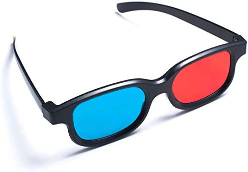 Rot und Blau/Blaugruen Anaglyph Einfacher Stil 3D-Brille fuer 3D Film Spiel (Extra Upgrade-Stil)