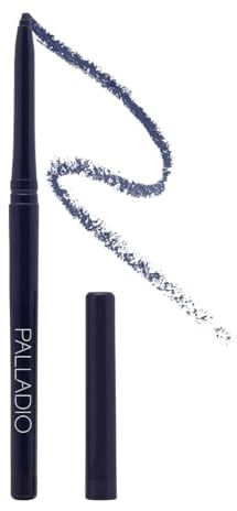 Palladio Retractable Waterproof Eyeliner, Richly Pigmented Color and Creamy, Slip Twist Up Pencil Eye Liner, Smudge Proof Long Lasting Application, All Day Wear, No Sharpener Required, Deep Blue