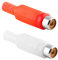 BestPlug 2 Stück Audio Cinch Kupplung Buchse weiblich Lötversion, 1 Rot und 1 Weiss (verbesserte Ausführung v1.12)