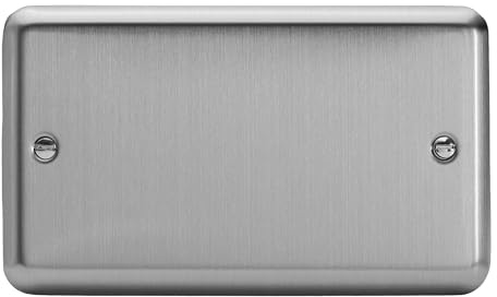 Varilight Double Blank Plate - Value Matt Chrome, XSDB