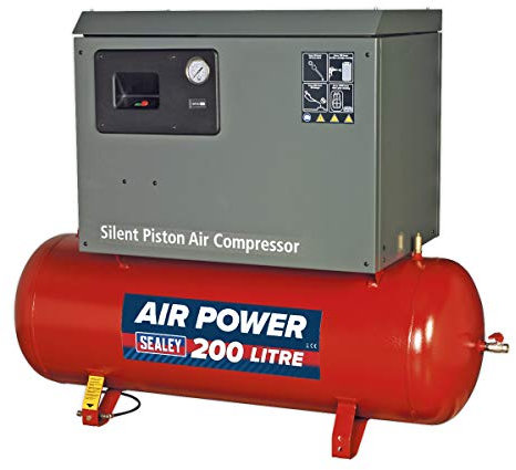 Sealey Sac2203Bln Compressor 200Ltr Belt Drive 3Hp with Cast Cylinders Low Noise