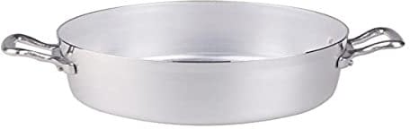 Ollas Agnelli fama622 Cacerola Baja con 2 Asas, Aluminio, Plata