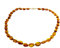 Ostsee-Schmuck Damen-Bernsteinkette 45 cm geknotet mit Karabinerverschluß Silber vergoldet 001 293059 0450