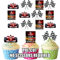 AK Giftshop PRE-CUT Racing Race Cars Edible Cupcake Toppers/Cake Decorations (Pack of 12)
